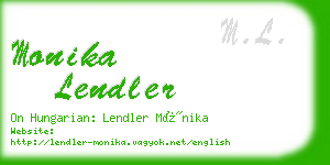 monika lendler business card